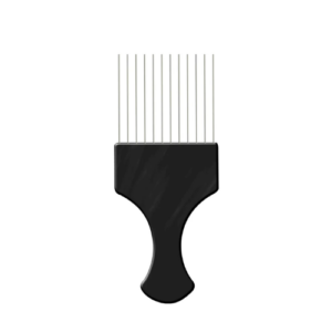 Pente Garfo Metal Afro Medio Aço 3792
