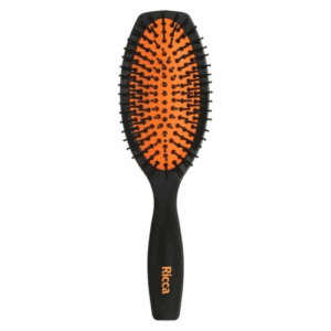 Escova Ricca Oval Black Orange