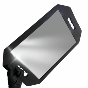 Espelho Nuca De Mão Barbeiro Emborrachado Grande