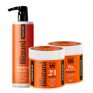 Ki Alisamento Blizzard Creme + Shampoo Indicador + Máscara 500g